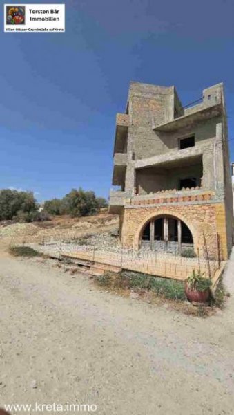 Kalamaki Kreta Kreta, unfertiges Apartmenthaus mit 8 Wohneinheiten direkt am Meer Haus kaufen